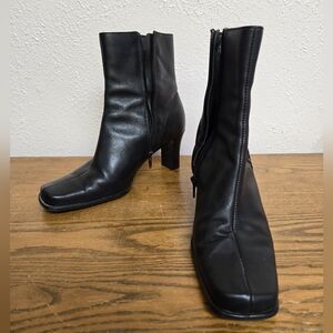 #25 Chico's Black Zip-Up Ankle Booties Size 8
